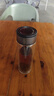 【京东物流配送】高硼硅双层玻璃杯大容量泡茶杯水杯子茶水分离杯 【双层加厚】茶杯350ml1只 实拍图
