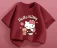 Hello Kitty童装女童纯棉短袖T恤2026夏季新款透气百搭儿童上衣可爱女孩夏装 实拍图
