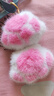 【JD快递】新款防獭兔毛小桃子猫爪手机饰品挂链汽车钥匙扣挂件ins毛绒球水蜜桃书包挂饰创意礼物 猫爪白粉 实拍图