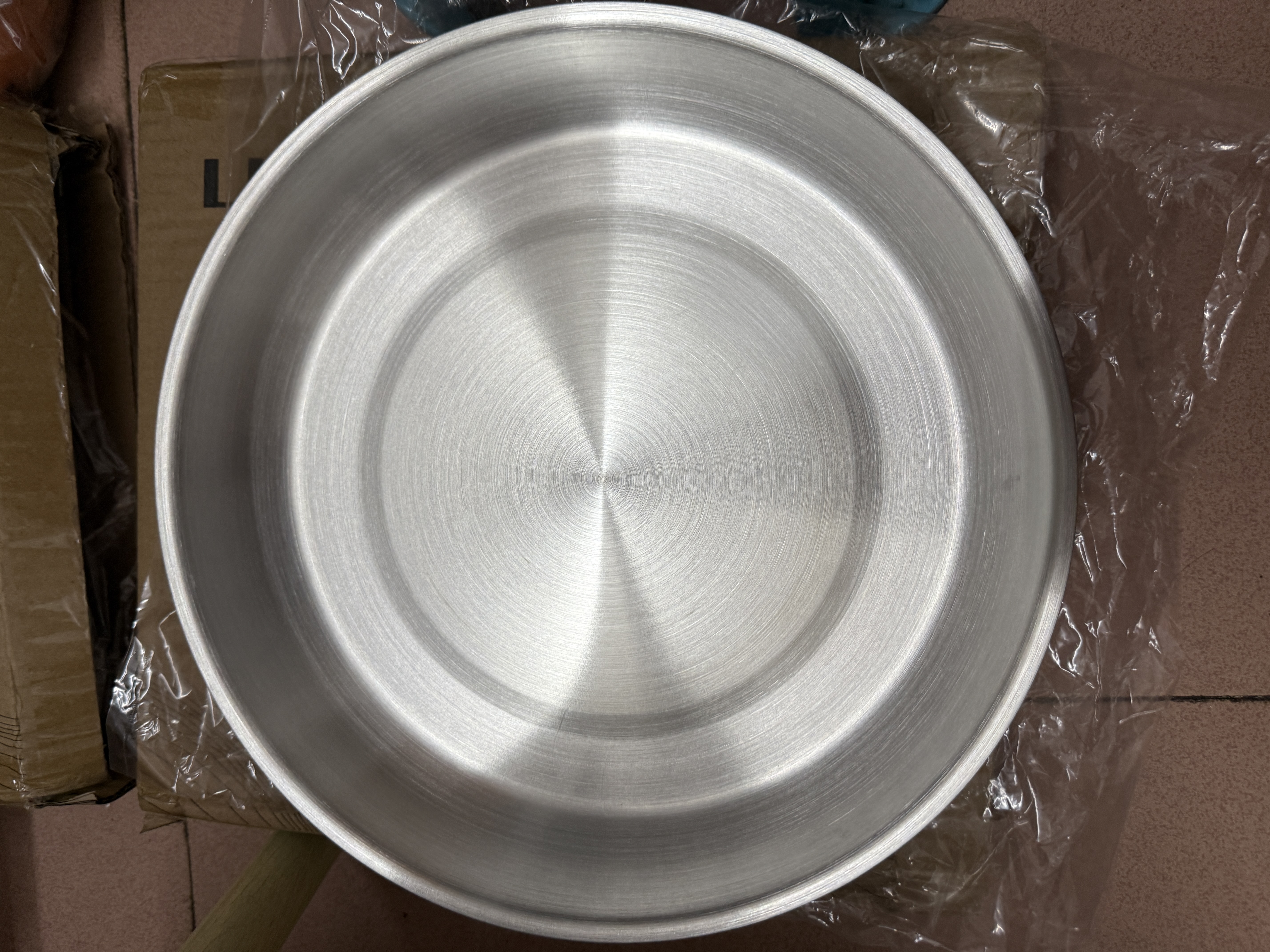 凌丰祥瑞盘子家用不锈钢碟子餐盘菜盘水果盘蒸盘饺子盘鱼盘骨喋餐具 菜碟-内径20cm 实拍图