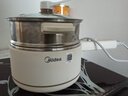 美的（Midea）电煮锅 小电锅 不锈钢0涂层电热锅 宿舍小锅多功能锅 1.6L学生寝室一体泡面小火锅XZC2017G 配蒸笼 实拍图