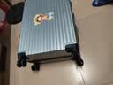 双星（doublestar）铝框行李箱拉杆箱加厚大容量旅行箱韩版新款可登机箱密码箱皮箱子 气质银卡扣【加厚箱体可坐可骑】 24英寸 常用推荐 实拍图