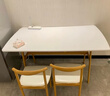 全品屋餐桌椅组合家用饭桌子小户型简约公寓快餐出租商用长方形电脑桌 暖白色 140cm 【宽80CM】一桌四椅 实拍图