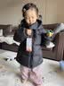 保姆鹅 儿童羽绒服宝宝短款加厚白鸭绒外套男童女童保暖防风冬[NG2637] 黑 120 实拍图