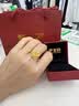 梦金园黄金戒指牡丹花硬金戒指显大指环闭口女戒生日礼物 实拍图