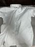 罗蒙儿童短袖白色衬衫春夏新款男童女童衬衣校园服饰演出上衣 白色140 实拍图