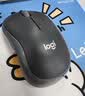 罗技（Logitech）M186鼠标（同M185外观） 无线鼠标 办公鼠标 对称鼠标 黑色灰边 带无线2.4G接收器 实拍图
