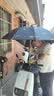 馗龙电动电瓶车雨棚蓬新款可折叠拆卸防晒专用挡雨遮阳伞摩托车防雨棚 加长黑胶 黑色金羽毛 伞+A支架 实拍图