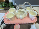 阿狸的爱结婚新婚礼物送新人茶具套装泡茶壶订婚新居乔迁礼物实用高档送人 蝴蝶花茶壶一壶四杯+茶盘礼盒装 38妇女节三八节女神礼物搬家礼品送闺蜜新娘 实拍图
