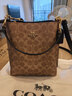蔻驰（COACH）【品牌直供】奢侈品女包MOLLIE斜挎水桶包棕CBQ33 生日礼物送女友 实拍图