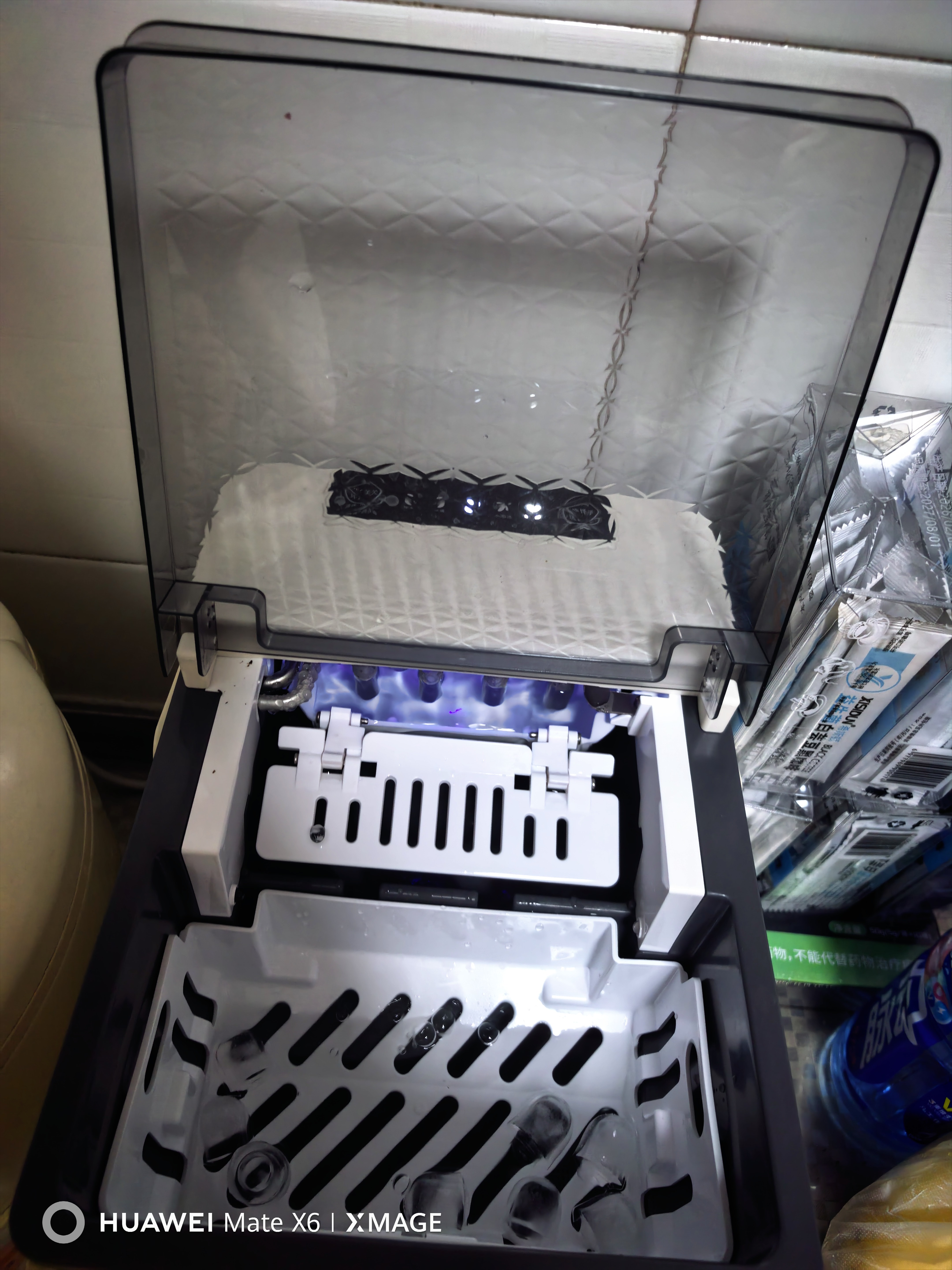惠康制冰机小型家用宿舍学生15KG迷你寝室全自动制冰机器圆冰制作机便携把手商用奶茶咖啡冰块制冰模具 【新款-UV-把手】自动清洗+大小冰+抗菌内胆 实拍图
