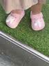 牧童儿童拖鞋夏男宝宝洞洞鞋软底女童卡通洗澡婴幼儿家居鞋萌兔粉140 实拍图