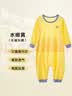 上宝麦夏款儿童连体睡衣兰精莫代尔薄款长袖男女童家居服 水嫩黄 120码 实拍图