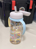 贝亲（Pigeon）防胀气 自然成长翻盖直饮吸管 大童奶瓶330ml 马戏团 18月+ AA279 实拍图