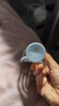 名创优品（MINISO）梳子升级款迷你便携立式骨梳美发梳造型梳礼物女 带清洁刷 蓝色 实拍图