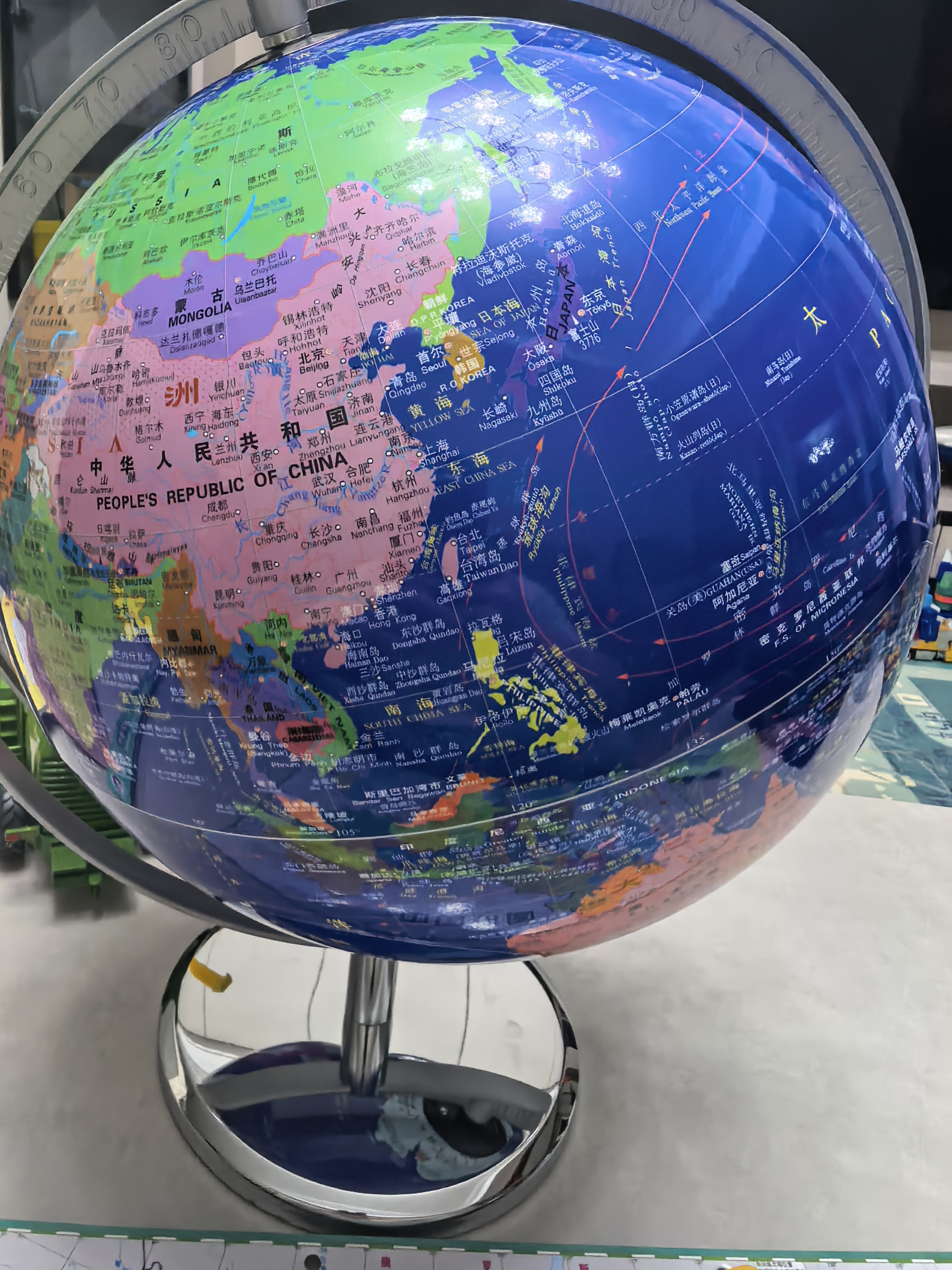 晨光（M&G）文具30cm万向政区款AR地球仪720°旋转三色灯无极调光男女孩7-14岁生日毕业礼物 实拍图