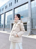 波司登冬羽绒服女士修身短款休闲加厚脱卸帽立领休闲百搭外套 实拍图