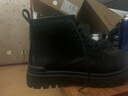 井迈【牛皮】真皮马丁靴男高帮皮鞋英伦中帮男士工装秋冬款黑色皮靴潮 黑色6孔中帮系带【加绒款】 43 标准码 实拍图