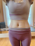 VICTORIATOURIST瑜伽服女套装健身服跑步运动套装女普拉提带胸垫短袖两件套蓝M 实拍图