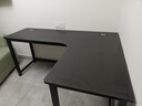 久丞家具转角电脑桌学生家用书桌双人书架一体组合桌卧室拐角L型电竞桌子 【加厚16mm桌面】黑色右转角 160x120x74cm 实拍图