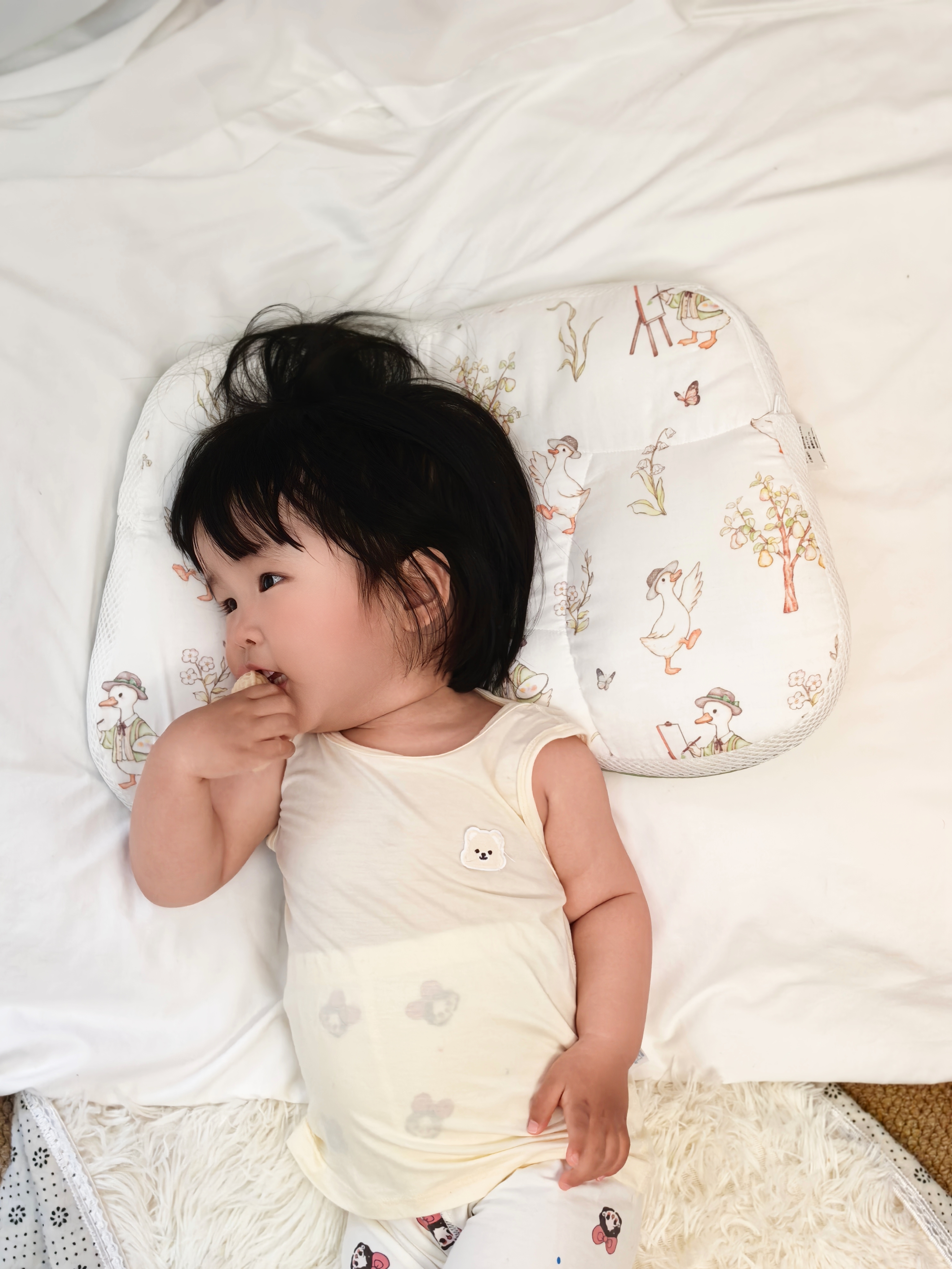 爱宝适儿童枕头2-3-6岁宝宝枕头婴儿分区枕幼儿园枕头  鸭梨庄园S231 实拍图