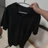 PERRY BURRY超精蚕丝羊毛针织衫老钱风男装polo衫短袖毛衣 黑色 XL 180/96A 实拍图