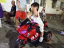 有喜娃儿童电动车摩托车男孩充电三轮车宝宝可坐可骑玩具车遥控电瓶车 红双驱12v45电瓶蓝牙早教-遥控 实拍图