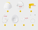 美德乐（Medela）吸奶器电动双边吸奶器免手扶无痛按摩无线一体穿戴式 畅动 实拍图