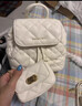 CHARLES&KEITH菱格大容量柔软背包书包双肩包包女包生日礼物送女友CK2-60151400 Cream奶白色 S 实拍图