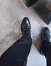 百丽（Belle）通勤商务皮鞋男新真皮德比鞋通勤正装鞋父亲节礼物3UX01CM5 黑色-3UX01 41 (255mm) 实拍图