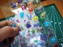 具才3d立体浮雕儿童贴纸女孩美甲造景水晶可爱卡通造景diy手账透明豆豆遮丑电脑手机壳不留胶背贴装饰 实拍图