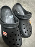 卡骆驰（CROCS）白鹿同款经典云朵洞洞鞋时尚百搭女鞋花园鞋沙滩鞋|206750 黑色-001(含智必星) 35 (220mm) 实拍图