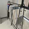 全品屋衣架落地立式衣帽架挂衣架卧室专用晾衣架挂衣服置物架客厅阳台 曜石黑【双层150】 实拍图