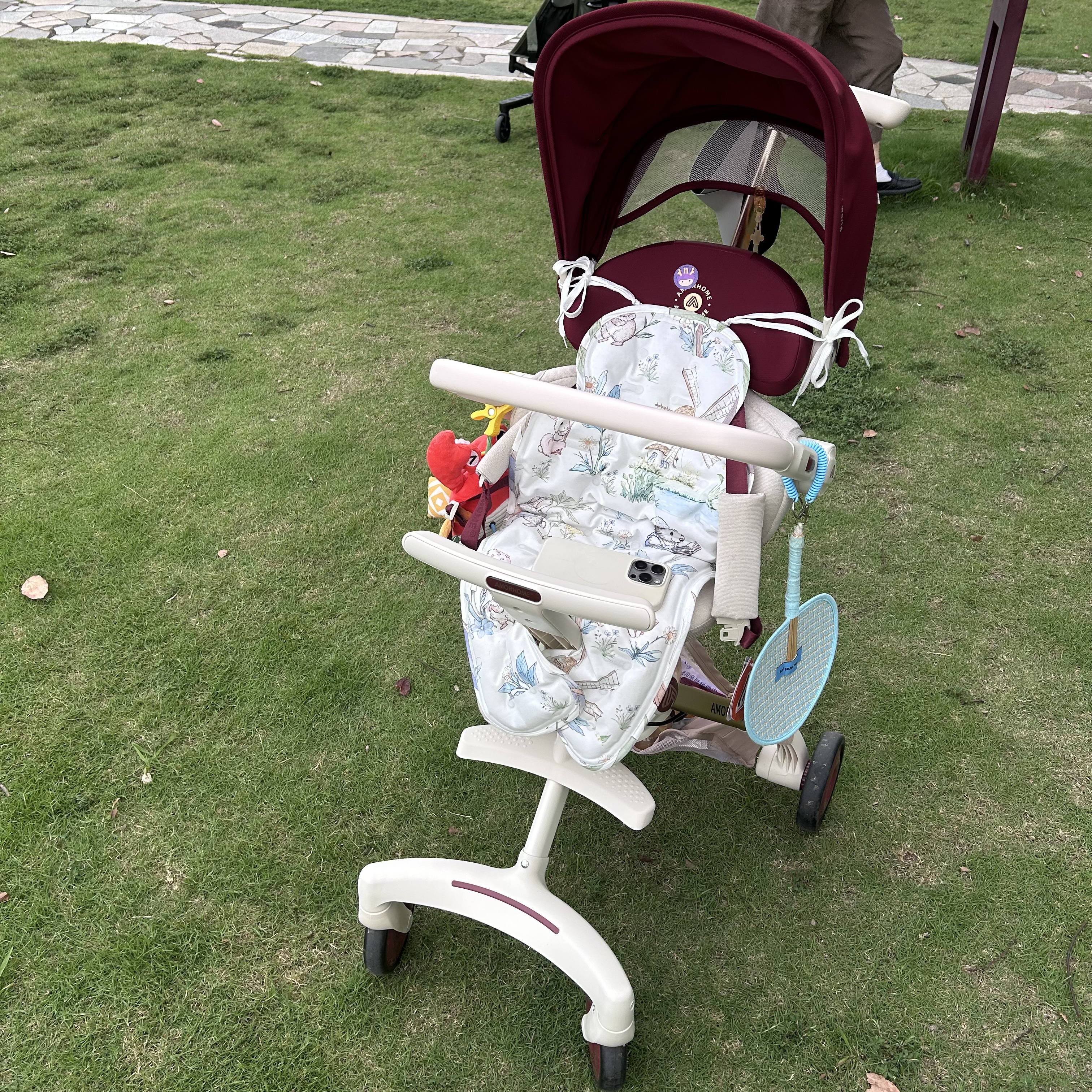 AMORHOME遛娃神器婴儿推车儿童手推车轻便可折叠高景观宝宝小推车溜娃神车 限定吉祥红【全包升级+置物包】 实拍图