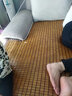 李记花果山沙发垫夏季凉垫麻将凉席沙发坐垫麻将块凉席竹席防滑垫贵妃可定制 窄边碳化色【双牛筋+防滑底】 45cm*45cm 坐垫 实拍图