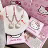 hellokitty项链女足银999宝宝纯银吊坠可爱凯蒂猫锁骨链生日礼物 hellokitty猫+爱心橘红色绳 实拍图