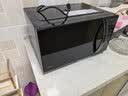 美的（Midea）微波炉烤箱一体机 小型家用平板易洁烧烤智能解冻20升微波炉  光波加热 钻石背板（M1-L201B二代） 实拍图