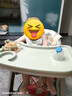 XUM肯德基婴儿餐椅同款宝宝多功能座椅儿童高度可调成长吃饭餐桌椅 青色+双餐盘+刹车轮+坐垫+置物兜 实拍图