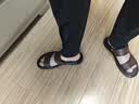 木林森（MULINSEN）头层牛皮凉鞋男士真皮2026夏新款开车户外凉拖两穿大码防滑沙滩鞋 深棕色 运动鞋码，脚胖选大一码 40 (245mm) 实拍图