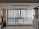 九影梦幻帘智能电动窗帘垂直百叶帘透光不透人纱帘客厅窗帘阳台落地窗 半遮光（克重约80g）-天鹅白 实拍图