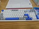 雷柏（Rapoo）V700DIY-98升级款 三模客制化无线机械键盘gasket结构7层填充消音全键热插拔键盘 白灰蓝(弹白轴) 实拍图