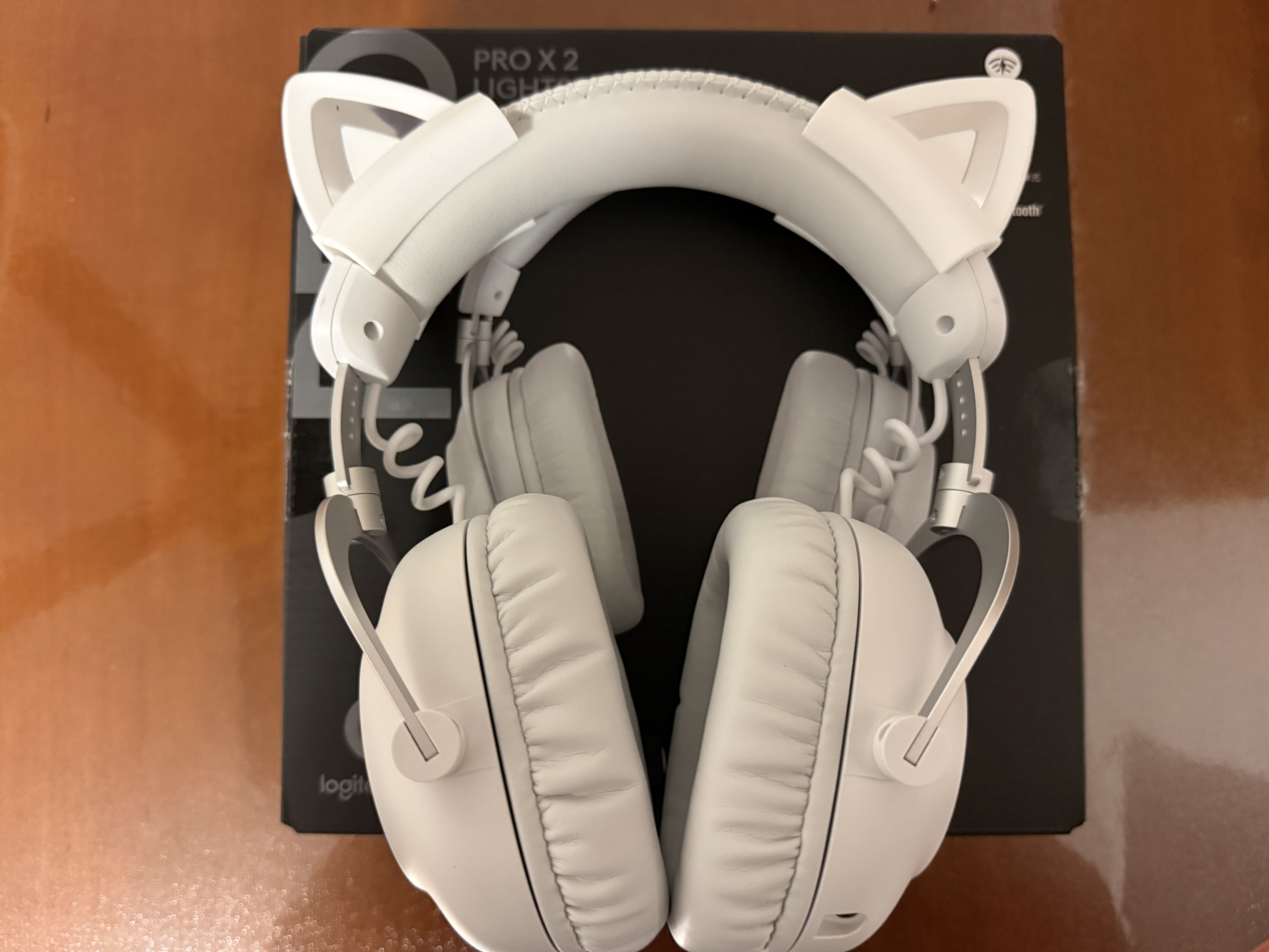 罗技（G）PRO X 2代无线蓝牙三模游戏耳机麦克风狗屁香GPX2二代电竞耳机7.1环绕声电脑头戴式送男生男友情人 GPRO X 2代白色【萌宠猫耳版】 实拍图