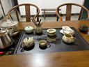赣荣大板茶桌椅组合实木客厅茶几茶具套装一体新中式喝茶办公两用茶台 1.6M石盘茶桌1豪华官帽椅4围椅 实拍图