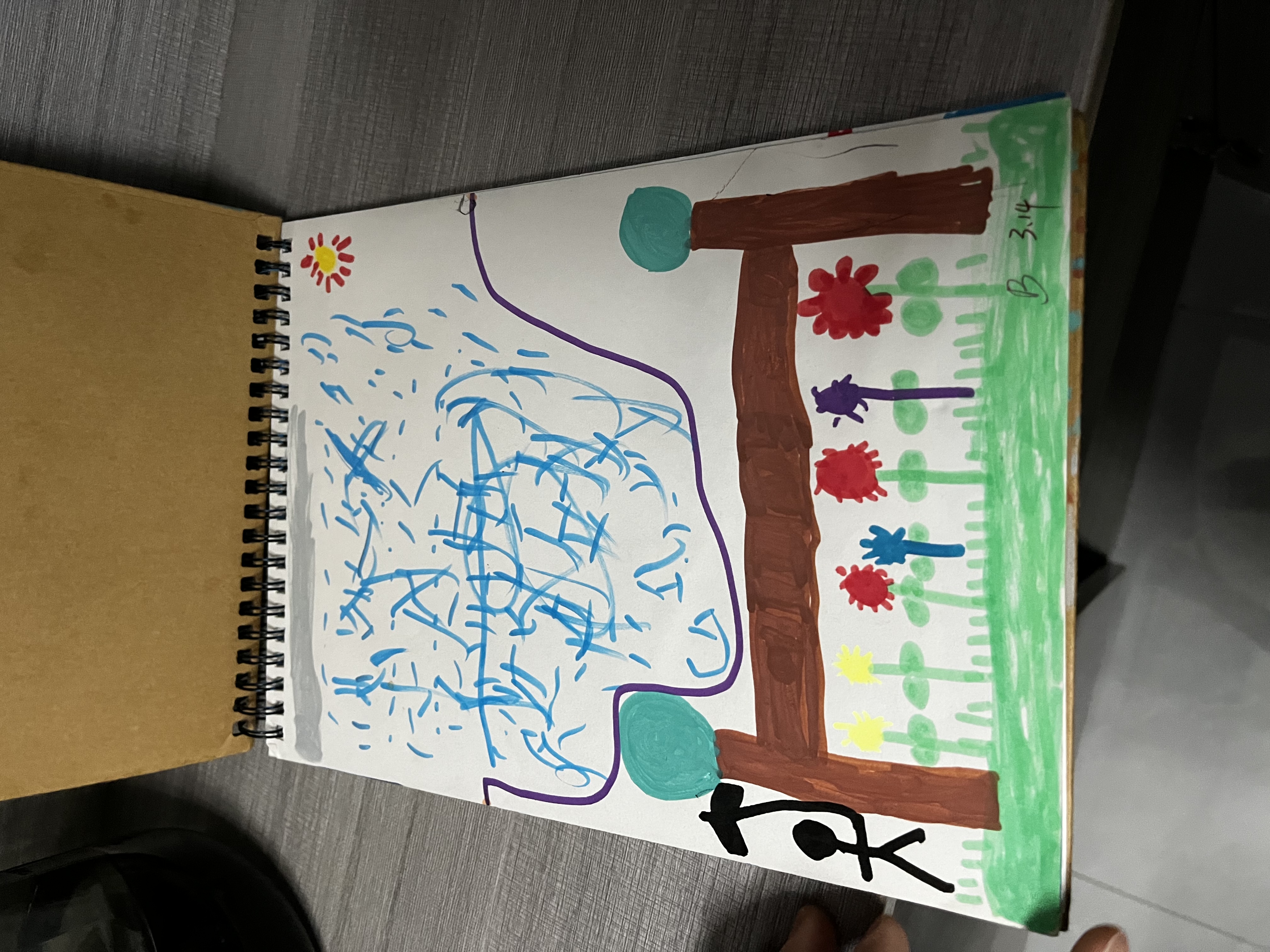 得力（deli）16K40张牛皮纸竖翻画材绘画可立美术专用本素描本竖翻空白绘画本73601-S毕业礼物礼物男女孩 实拍图
