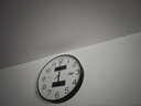 康巴丝（Compas）挂钟客厅静音简约石英钟表挂墙新款时钟 3441A 日历款黑色 46cm 实拍图