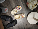 名创优品（MINISO）洞洞鞋女男款EVA夏外穿沙滩凉鞋防滑踩屎感情侣 卡其+趣味零食 实拍图