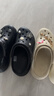 卡骆驰（CROCS）檀健次同款复古小鲸鱼洞洞鞋时尚厚底洞洞鞋花园鞋206302 黑色-001(含智必星) 36 /37(230mm) 实拍图