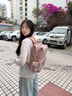 爱可乐（Echolac）双肩包女时尚背包旅行休闲电脑包百搭潮流包送女友CKP2075樱花粉 实拍图