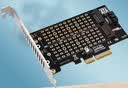 连拓NVMe转接卡PCIE转M.2转接卡 兼容PCIe5.0/4.0/3.0 双盘M.2扩展卡 满速扩展NGFF SATA卡 实拍图