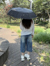 C'mon 全自动晴雨伞三折大号防紫外线防晒太阳伞遮阳伞男士自动伞 黑色 实拍图